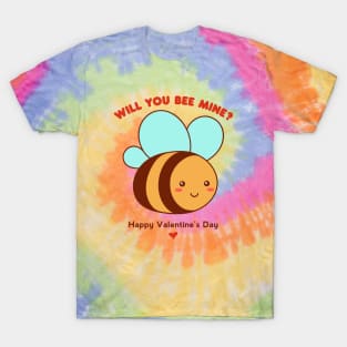 Will You Be Mine Cute Bee Pun Valentine's Day T-Shirt